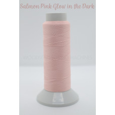 Salmon Pink Glow in the Dark Embroidery Thread